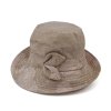 Letní dámský klobouk béžový s tvarovací krempou Fa-43582