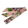 Saténová stuha na klobouk s květy S-870605/K