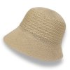 Dámský letní háčkovaný klobouk Krumlovanka Cloche přízový - béžový natural P-3231