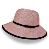 Dámský letní slaměný klobouk Cloche nemačkavý - barevné varianty  P-12734