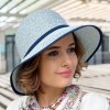 Dámský letní slaměný klobouk Cloche nemačkavý - barevné varianty  P-12734
