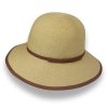 Dámský letní slaměný klobouk Cloche nemačkavý - natur color P-12734