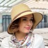 Dámský letní slaměný klobouk Cloche nemačkavý - natur color P-12734