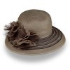 Dámský slavnostní klobouk - hnědý C-017