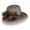 Dámský slavnostní klobouk - hnědý C-017