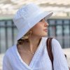 100% Bavlněný letní klobouk Bucket Unisex - UV -50 + protection - bílý Fa-35250-BIL