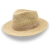 Exkluzivní Crochet klobouk Fedora 100% Rafia natural Handcrafted P-931-241Obrázek