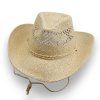 Slaměný letní westernový klobouk Fa-65055