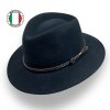 Luxusní vlněný černý klobouk - voděodolný - rolovatelný - Superior Quality P-71123C/CERN