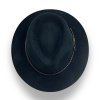 Luxusní vlněný černý klobouk - voděodolný - rolovatelný - Superior Quality P-71123C/CERN