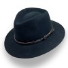 Luxusní vlněný černý klobouk - voděodolný - rolovatelný - Superior Quality P-71123C/CERN