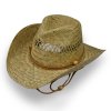 Westernový letní slaměný klobouk s šňůrkou pod bradou z 100% Stroh Fa-28097