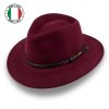 Luxusní voděodolný klobouk 100% Merino vlna -rolovatelný  Burgundy  P-71123C/BUR-nf