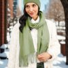 Šála s ovčí vlnou Cashmere Sensation 35x200cm - hráškově zelená - hřejivá P-72650-VP