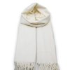 Maxi šála - bílá Cashmere Sensation 68x200 cm - jemná - hřejivá P-72662-B