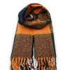 Zimní kostkovaná šála Maxi 68 x 200cm - oranžová P-72660-OR