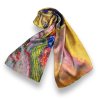 Dámská hedvábná šála  Art - Gustav Klimt -50% silk -oboustranná 70x180 cm Wo-0011