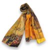 Dámská hedvábná šála  Art - Gustav Klimt -50% silk -oboustranná 70x180 cm Wo-0011