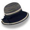 Dámský letní klobouk Cloche – nemačkavý černý melanž Fa-66123