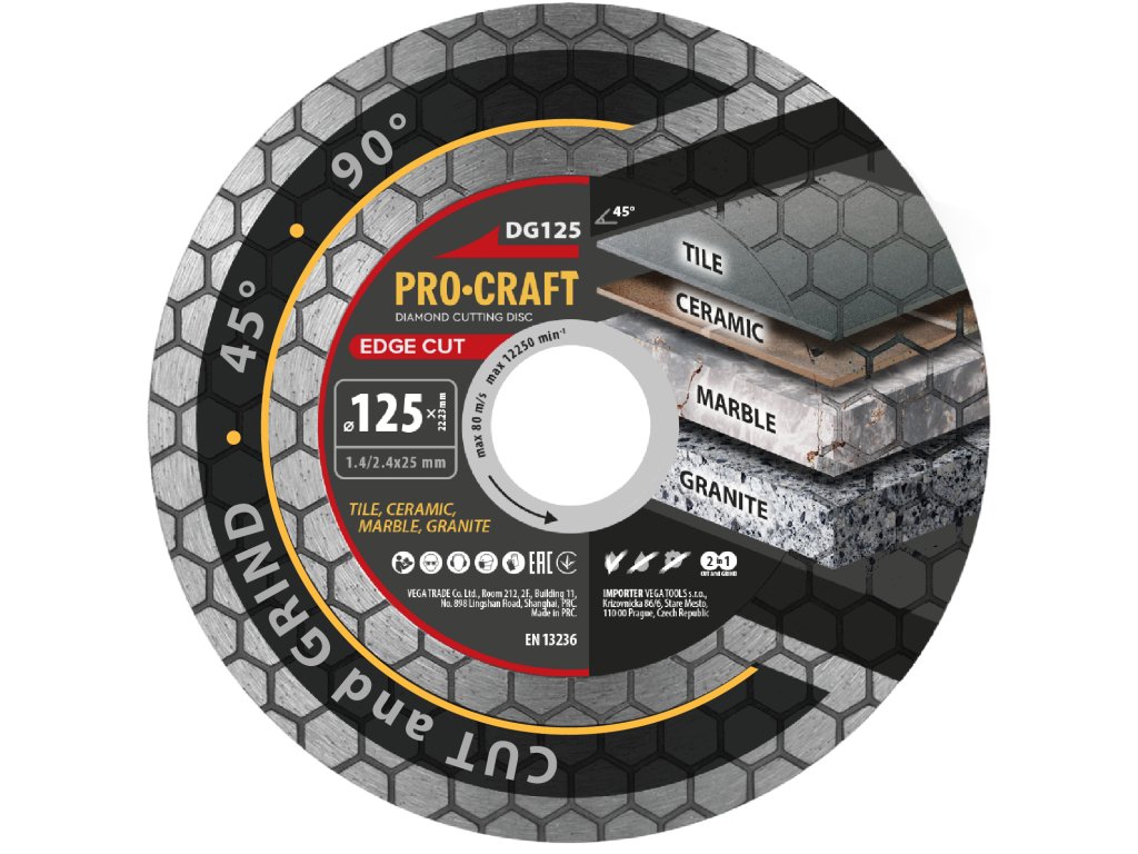 8097 diamantovy kotouc edge cut procraft dg125 dg125