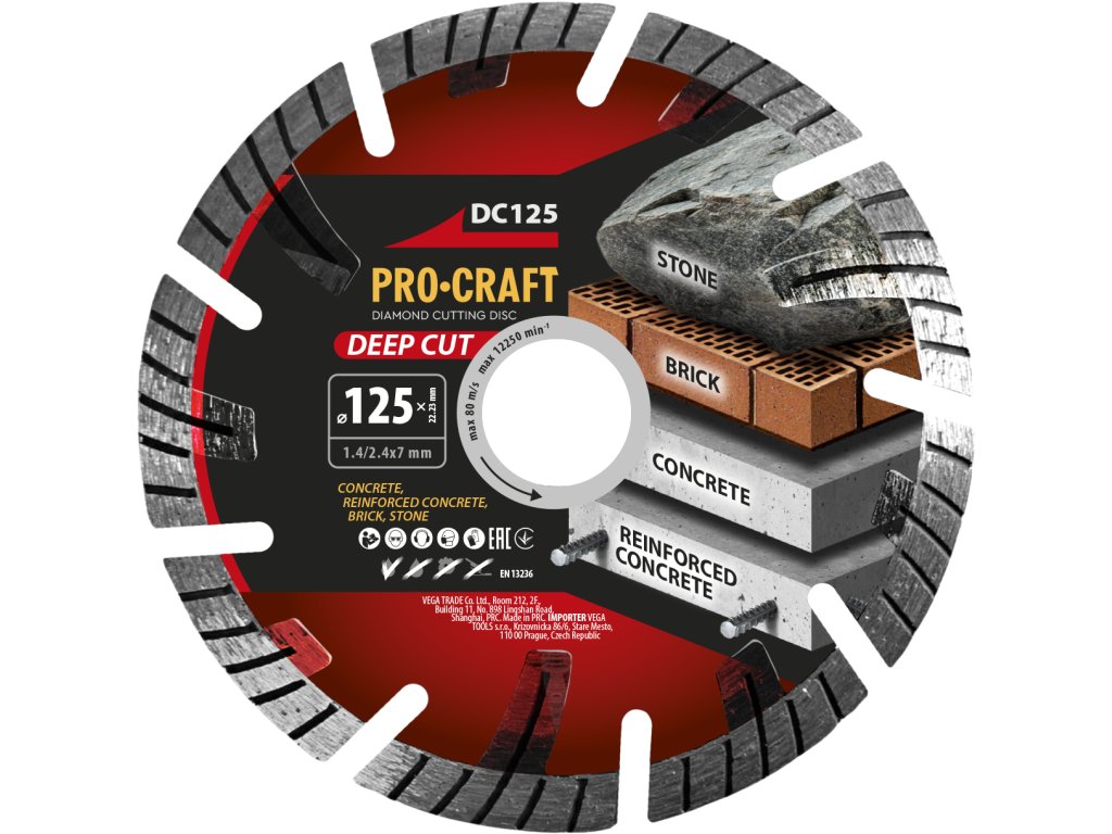 8104 diamantovy rezny kotouc deep cut procraft dc125 dc125