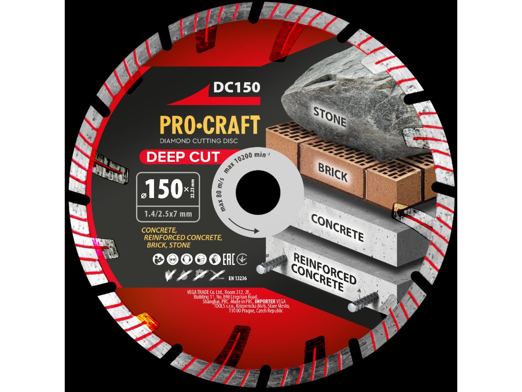 8105 diamantovy rezny kotouc deep cut procraft dc150 dc150