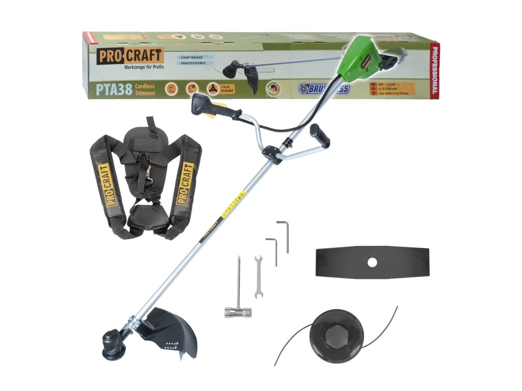 4910 aku krovinorez procraft pta38 bez baterie a nabijecky pta38
