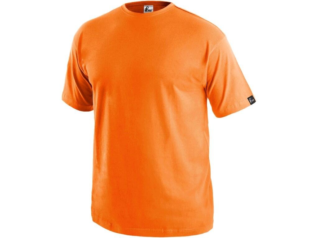 Tričko CXS DANIEL, krátký rukáv, oranžové (Velikost S)