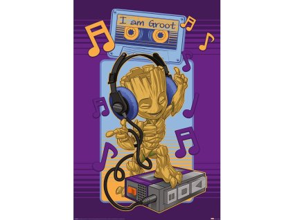 plakat guardians of the galaxy groot cassette 629a2aab7ca2c