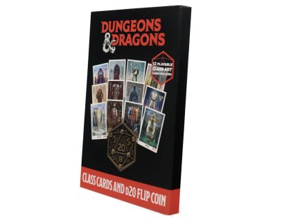 dungeons dragons karty povolani a d20 mince 67049f05d4aa9