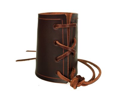 Kožený nátepník, úzký - Barva: černá (Barva Černá)