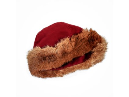 Čepice s kožešinou - Barva: černá, Varianta: kulatá (Varianta Barva: černá, Varianta: kulatá)