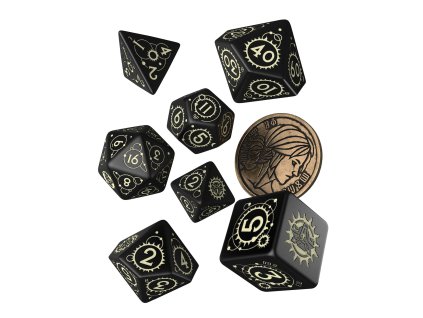 Sada kostek Zaklínač - kostky Ciri - Barva: bílo-zelená (Barva bílo-zelená)