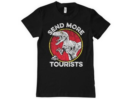Tričko Jurský park - Send More Tourists - Velikost: S (Velikost S)