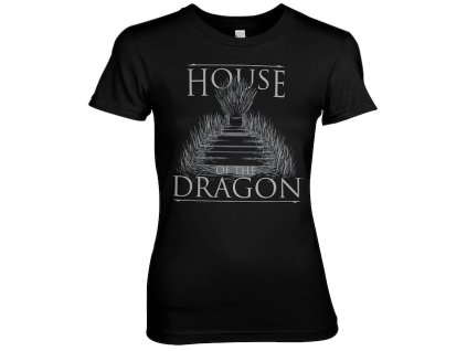 Dámské tričko House Of The Dragon - Iron Throne - Velikost: S (Velikost S)