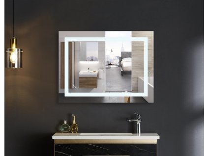 7841 koupelnove zrcadlo s led osvetlenim protizamlzovaci funkci a regulaci jasu warm mr12 80x60 reverse mr12 8060 reverse warm