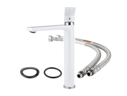 8185 umyvadlova baterie mixxus premium alex 001 high nut white chrome bily chrom alex 001 high nut white chrome