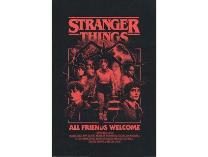plakat stranger things all friends welcome 692048e37cdc7
