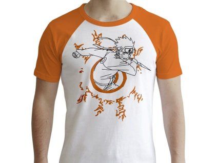 tricko naruto shippuden white orange 651cd40606224