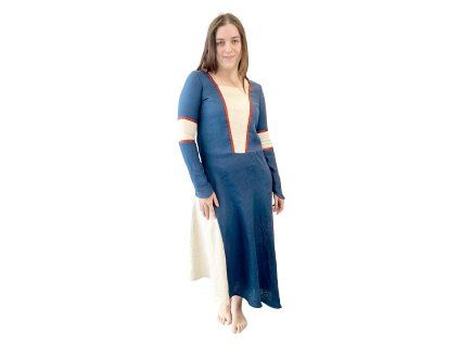 damske lnene saty sigrid modre 69c39d326419c