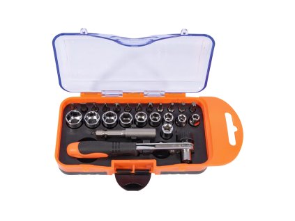 STAVTOOL Sada bitů a hlavic s ráčnou 1/4” 23 dílů