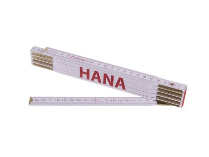 Metr skládací 2m HANA (PROFI,bílý,dřevo)