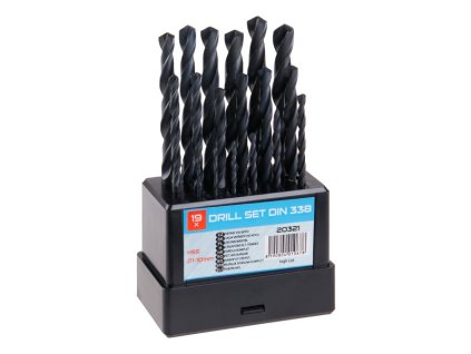 Sada HSS vrtáků WESTBERG 1-10mm (po 0.5mm) 19ks plast