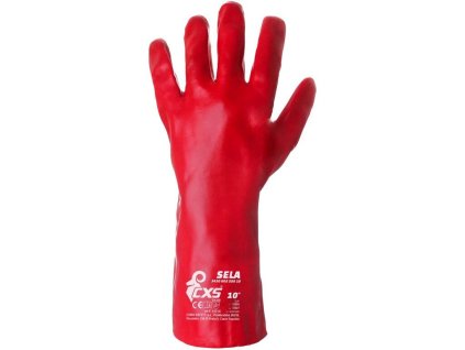 Rukavice CXS SELA, máčené v PVC, vel. 10 (Velikost 10)