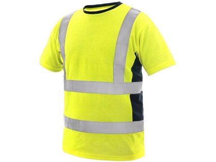Tričko CXS EXETER, výstražné, pánské, žluto-modré (Velikost S)