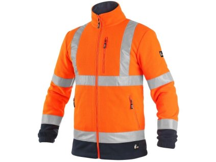 Bunda CXS PRESTON, výstražná, pánská, oranžovo-modrá (Velikost S)