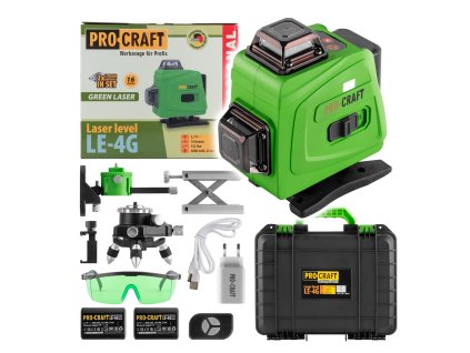 265 laser zeleny liniovy krizovy samonivelacni procraft le 4g le 4g