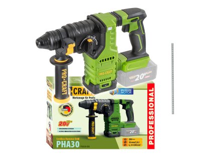 Kladivo vrtací aku Procraft PHA30bb (bez baterie a nabíječky) | PHA30bb