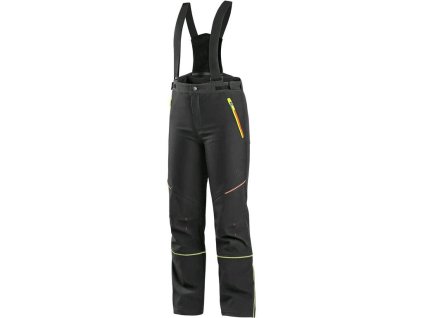 Kalhoty CXS TRENTON, zimní softshell, dětské, černé s HV žluto/oranžové doplňky (Velikost 120)
