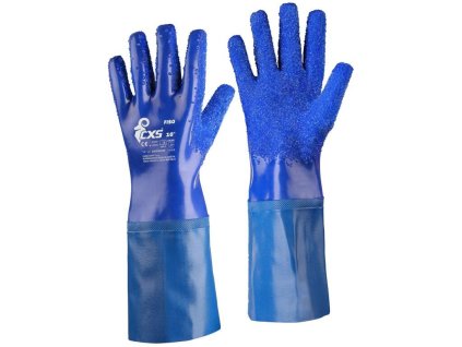 Rukavice CXS FISO, máčené v PVC, zdrsněný povrch, vel. 10 (Velikost 10)
